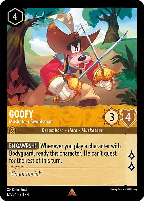 Goofy - Musketeer Swordsman Card Front
