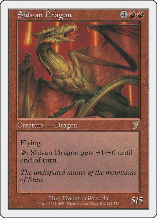 Shivan Dragon Card Front