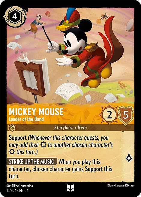 Mickey Mouse - Leader of the Band Card Front