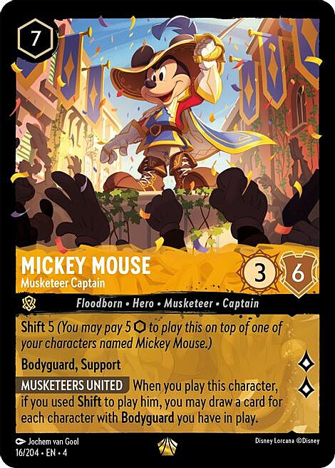 Mickey Mouse - Musketeer Captain Card Front