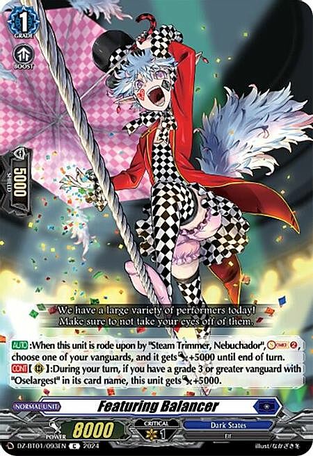 Featuring Balancer Card Front