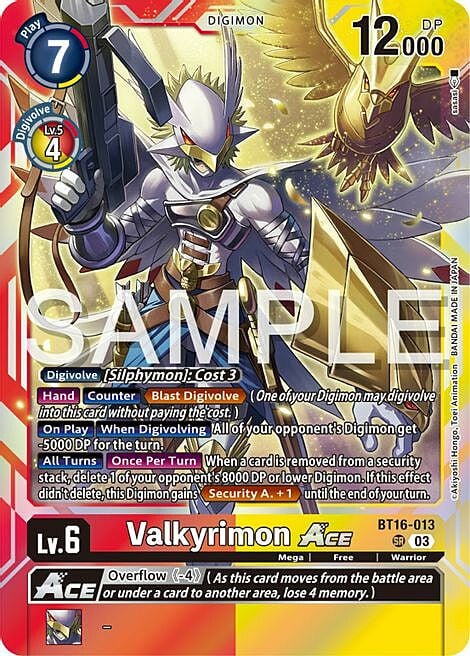 Valkyrimon Ace Card Front