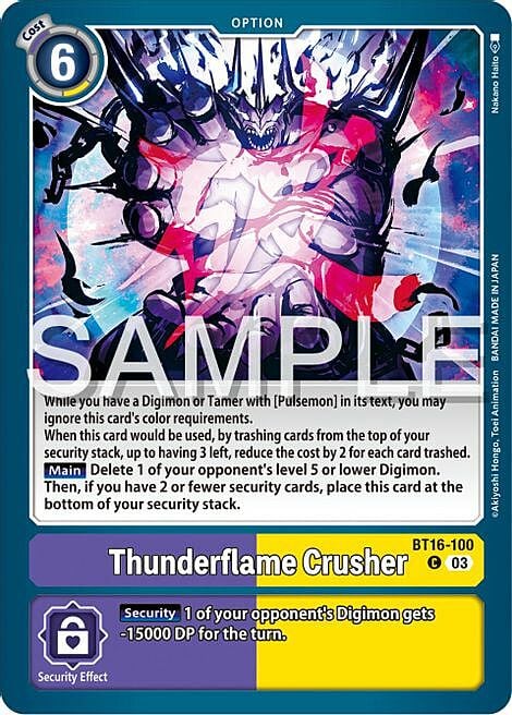 Thunderflame Crusher Card Front
