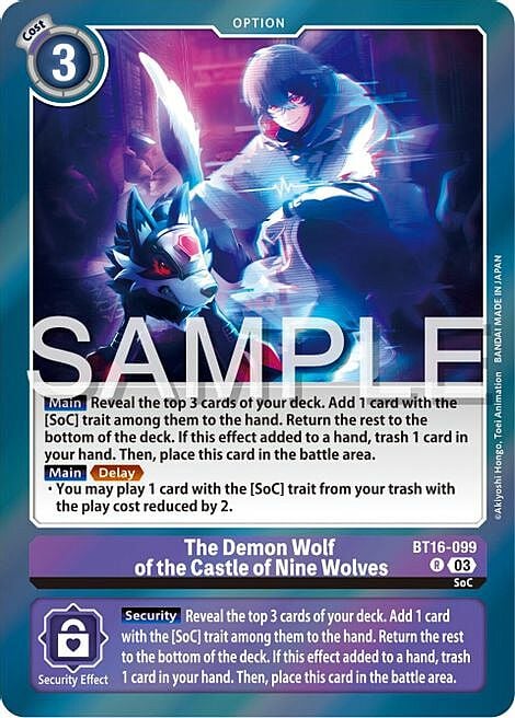 The Demon Wolf of the Castle of Nine Wolves Card Front