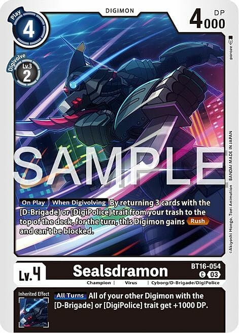 Sealsdramon Card Front