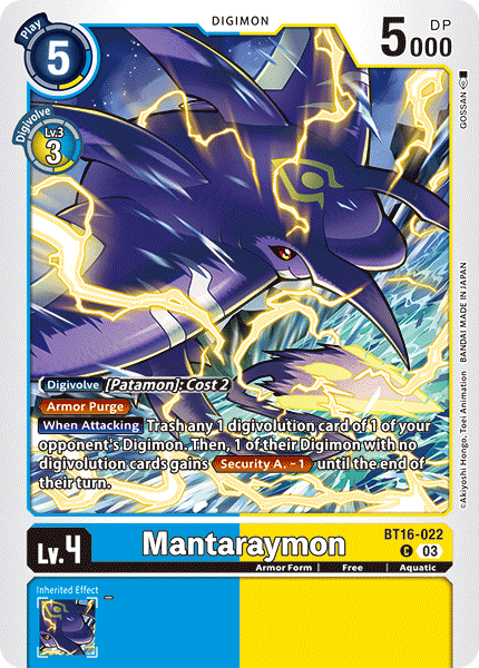 Mantaraymon Card Front