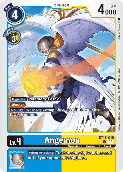 Angemon Card Front