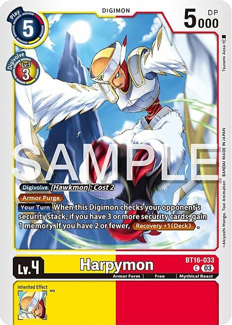 Harpymon Card Front