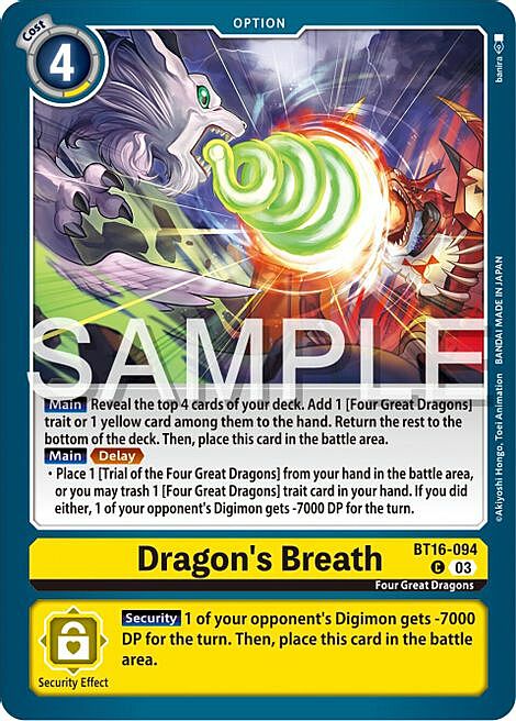 Dragon's Breath Card Front