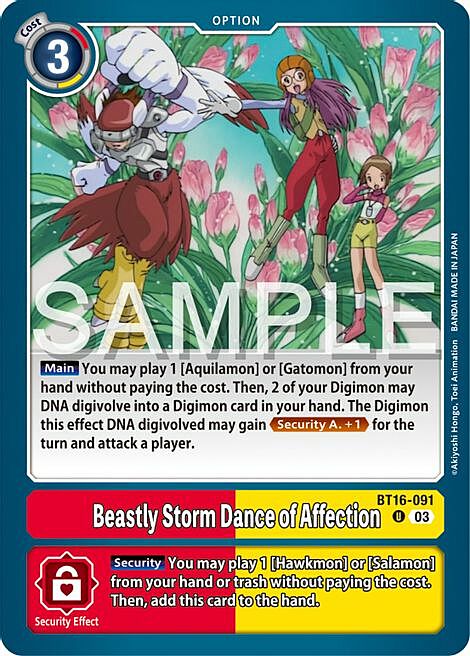 Beastly Storm Dance of Affection Card Front