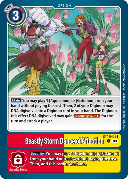 Beastly Storm Dance of Affection Card Front