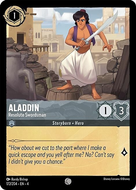 Aladdin - Resolute Swordsman Card Front