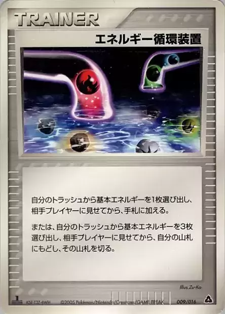 Energy Recycle System Card Front