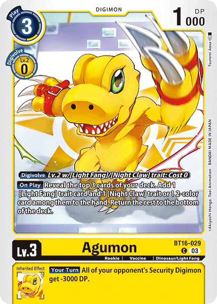 Agumon Card Front