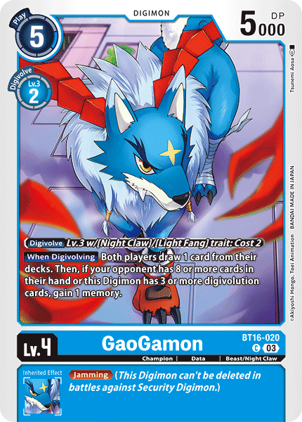 GaoGamon Card Front
