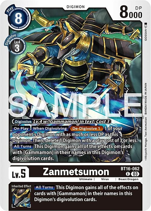 Zanmetsumon Card Front