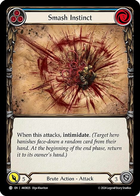 Smash Instinct - Blue Card Front