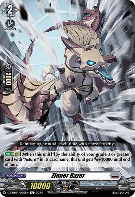 Zinger Razer Card Front