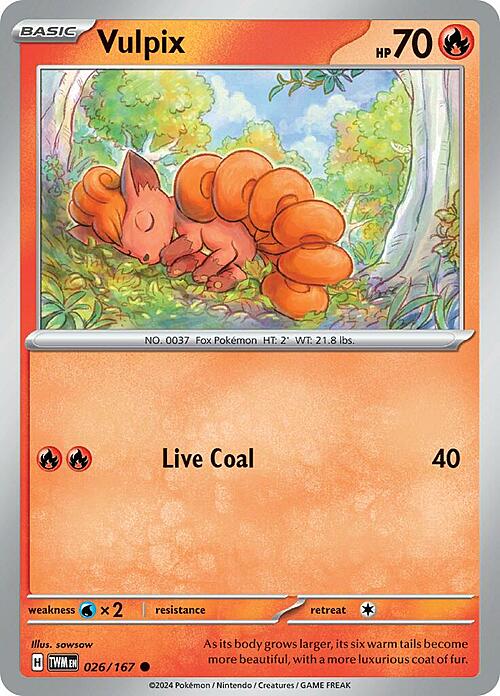 Vulpix Card Front