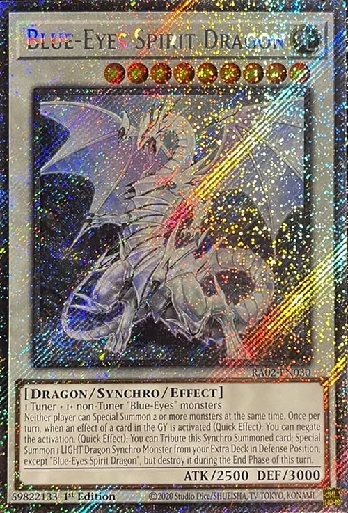 Lá Thẻ Bài Blue-Eyes Spirit Dragon - RA02-EN030 - Quarter Century Rare 1st Edition | Việt Nam - Foto 13