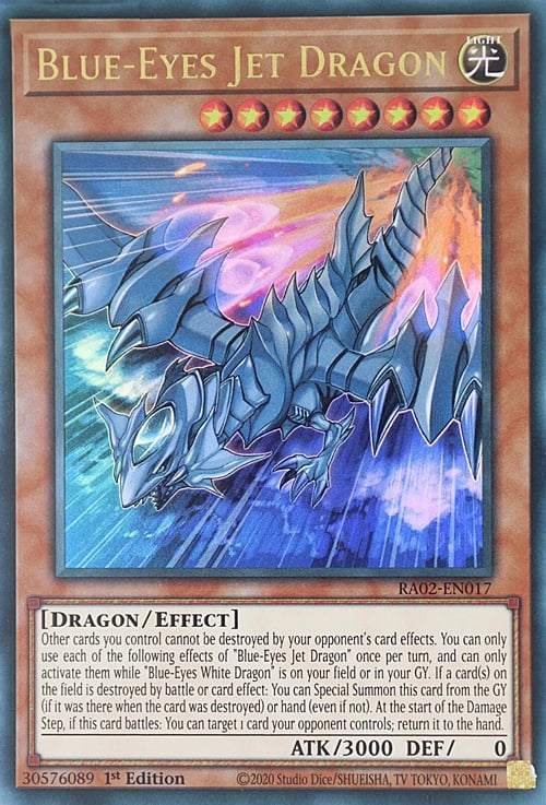 Blue-Eyes Jet Dragon Card Front