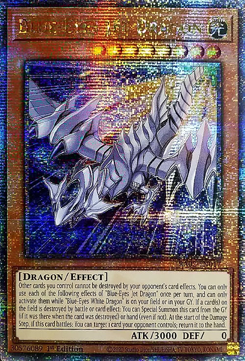 Blue-Eyes Jet Dragon Card Front