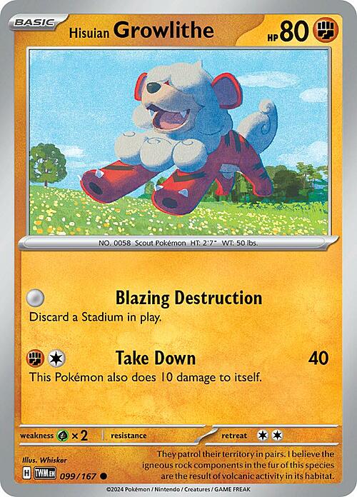 Hisuian Growlithe Card Front