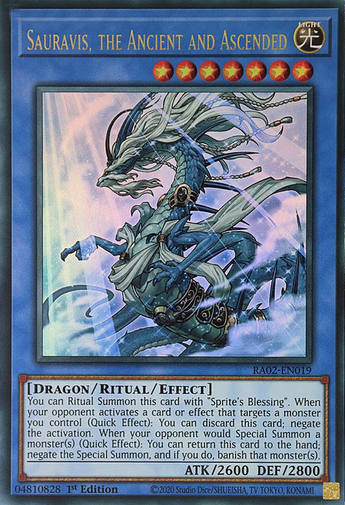 Sauravis, the Ancient and Ascended Card Front