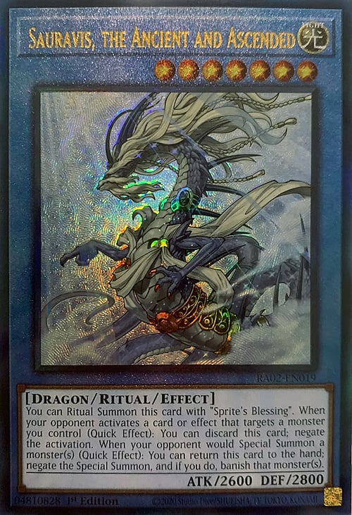 Sauravis, the Ancient and Ascended Card Front