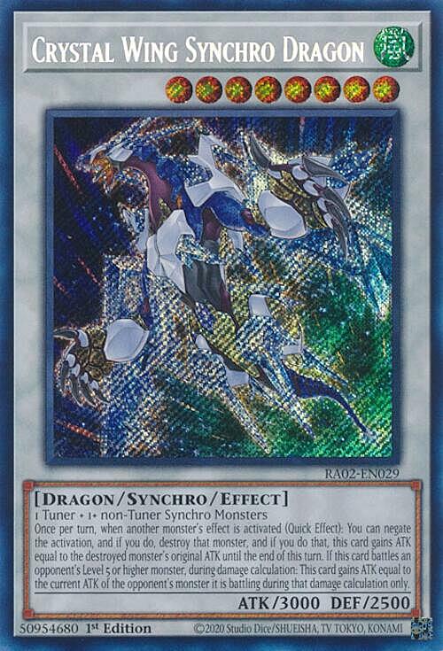 Crystal Wing Synchro Dragon Card Front