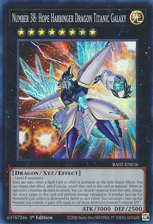 Number 38: Hope Harbinger Dragon Titanic Galaxy Card Front