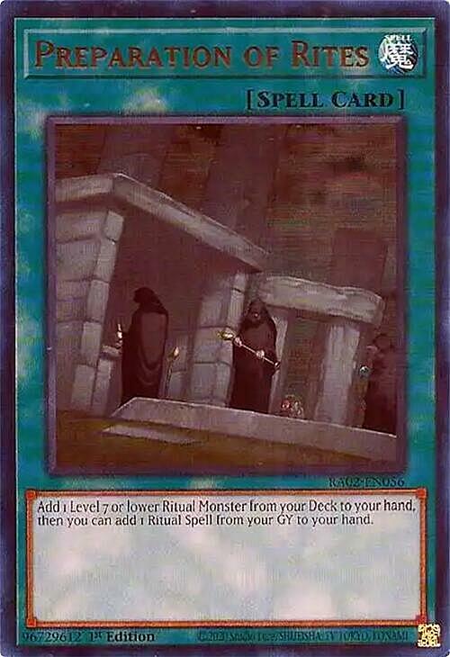 Preparation of Rites Card Front