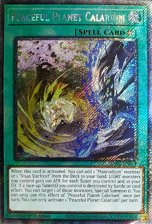 Peaceful Planet Calarium Card Front