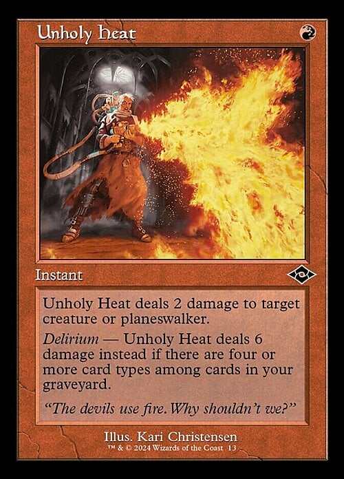 Unholy Heat Card Front