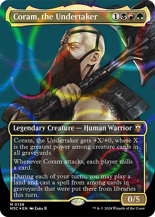 Coram, the Undertaker Card Front