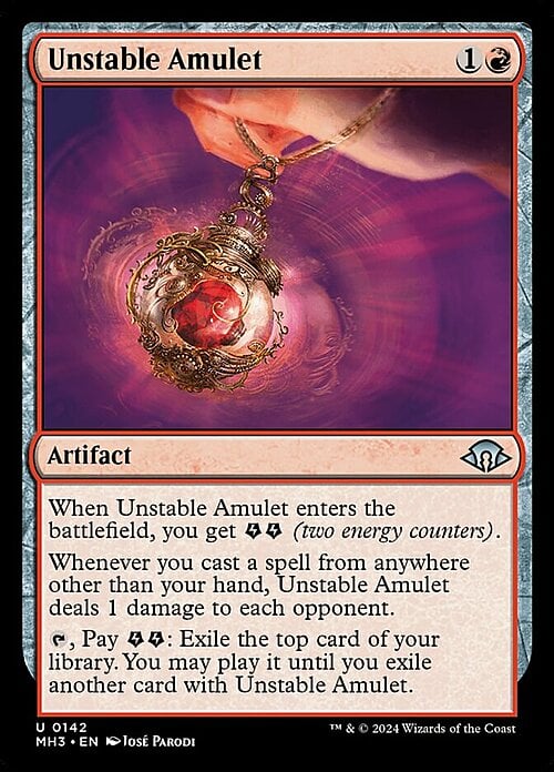 Unstable Amulet Card Front