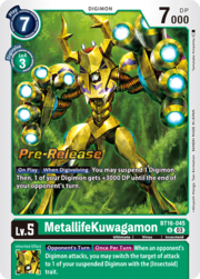 MetallifeKuwagamon · Pre-Release Stamped BT16-045