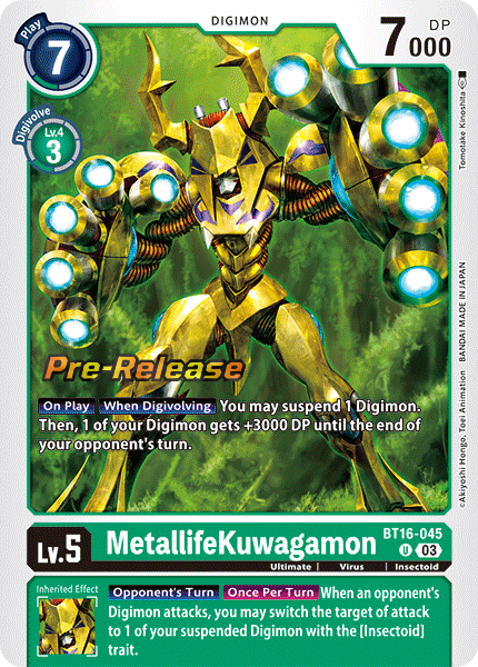 MetallifeKuwagamon Card Front