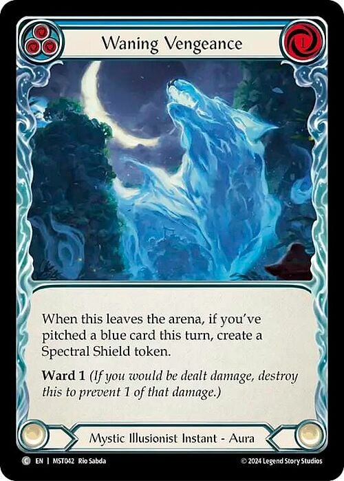Waning Vengeance - Blue Card Front