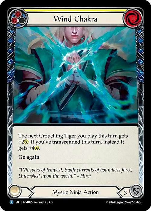Wind Chakra - Yellow Card Front