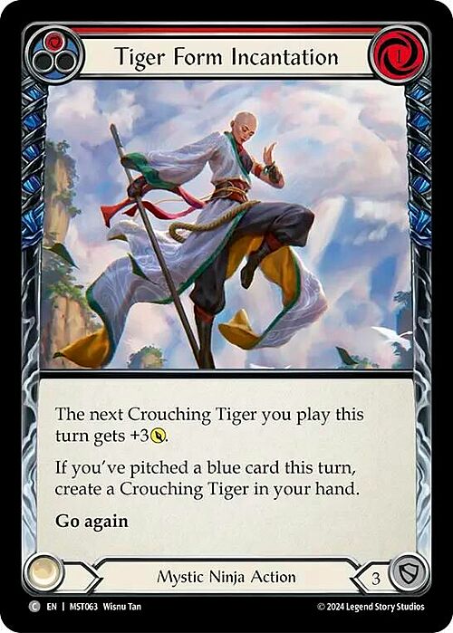 Tiger Form Incantation - Red Card Front