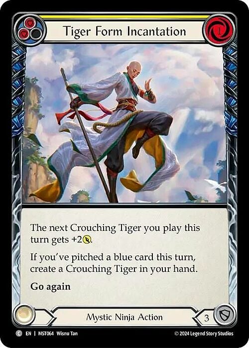 Tiger Form Incantation - Yellow Card Front