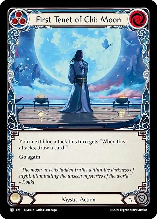 First Tenet of Chi: Moon Card Front