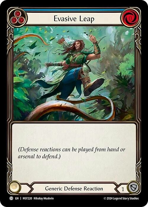 Evasive Leap - Blue Card Front