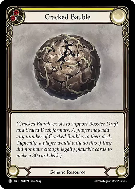 Cracked Bauble Card Front
