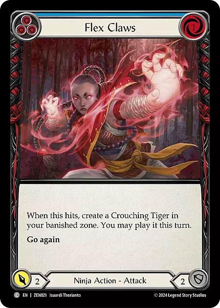 Flex Claws - Blue Card Front