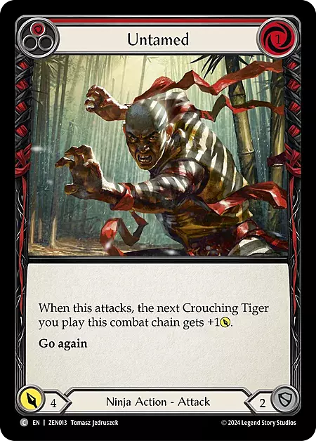 Untamed - Red Card Front