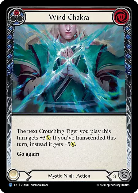 Wind Chakra - Red Card Front