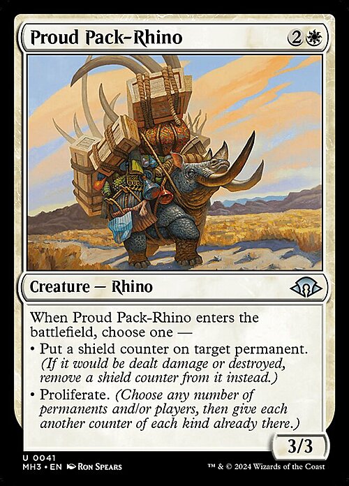 Proud Pack-Rhino Card Front