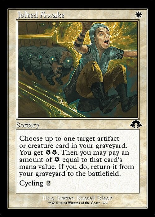 Jolted Awake Card Front